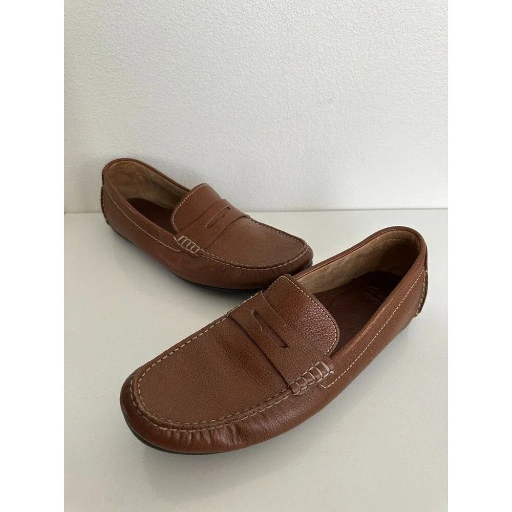 Clarks Kolin Limit Tan Tumbled Penny Loafer Pebbled Leather Brown Men's 13